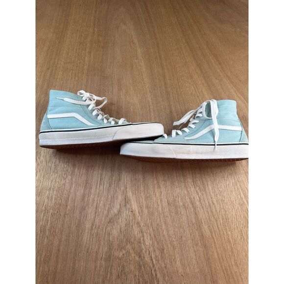 Vans Sk8-Hi Teal White Suede Canvas High Top Skate Shoes Men’s 11 - Picture 3 of 8